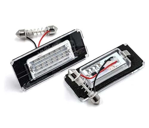 car passion LED Kennzeichenbeleuchtung | Nummernschildbeleuchtung LED Kompatibel mit Mini Cooper R56/R57/R58/R59 | Eingebauter CANBus-Widerstand Kein Fehler 6000K Eisweißes Licht Ersatzlampenplatte von car passion