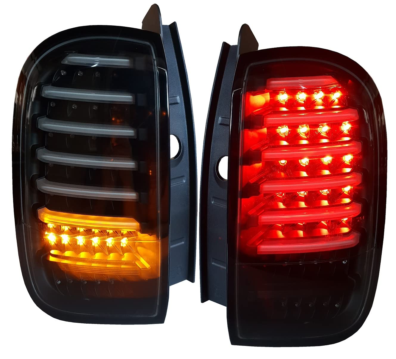 carDNA Voll LED Lightbar Rückleuchten passend für Dacia Duster RD02LBS schwarz Heckleuchten Rücklichter Satz von carDNA