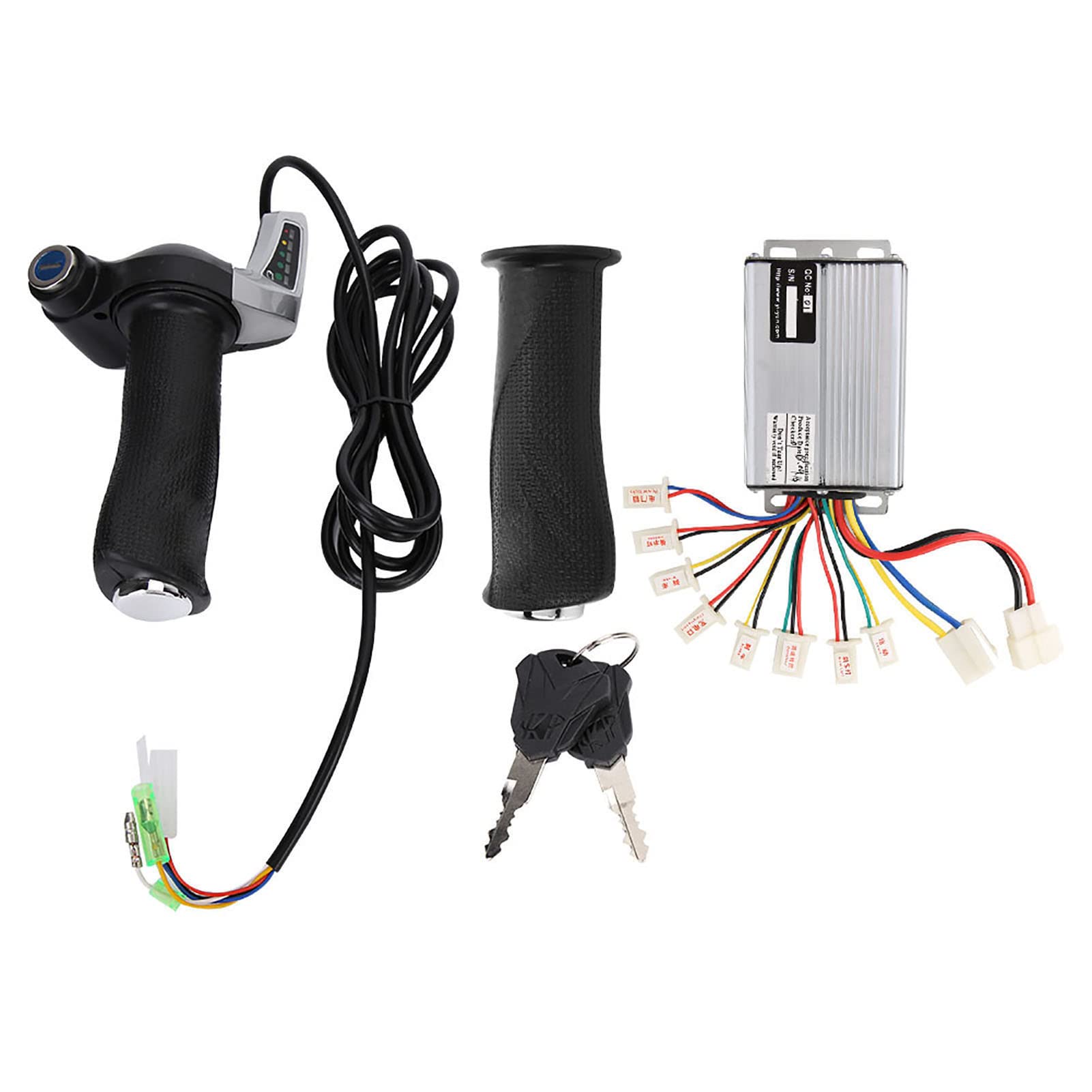 Gebürstete Controller, 1000 -W -Motor gebürstete Geschwindigkeit Controller Batterie Display Grap Grip Bürstete Elektromotor Batterie Display Grap Drehgriff mit Schloss für Roller (36 V 1000W) von cardyven