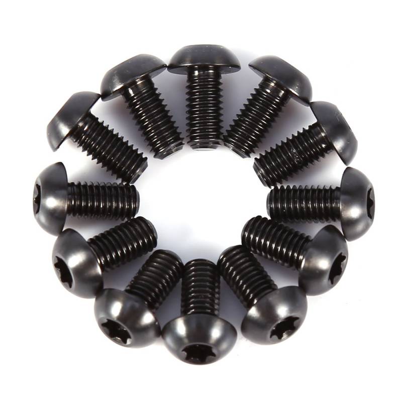 Torx Rotors, 12pcs T25 Titanium Alloy Bike Torx Heads Bolts Screws Fastener Front Brake Rotor Torx Screw Cycle Rotor Screws For Bike Bicycle (M5x10) von cardyven