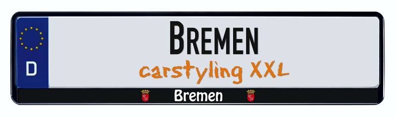 Design Kennzeichenrahmen Bundesland Bremen 1 Stück von carstyling XXL