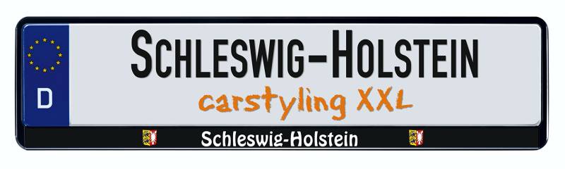 carstyling XXL Design Kennzeichenrahmen Bundesland Schleswig-Holstein 2 Stück von carstyling XXL
