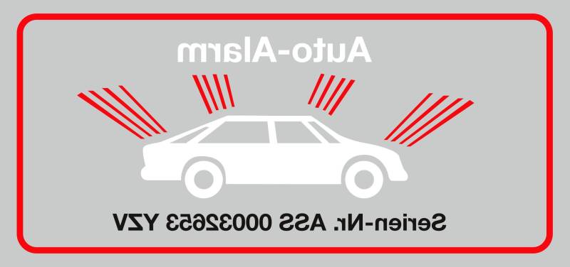 carstyling XXL Aufkleber Auto-Alarm innenklebend von carstyling XXL