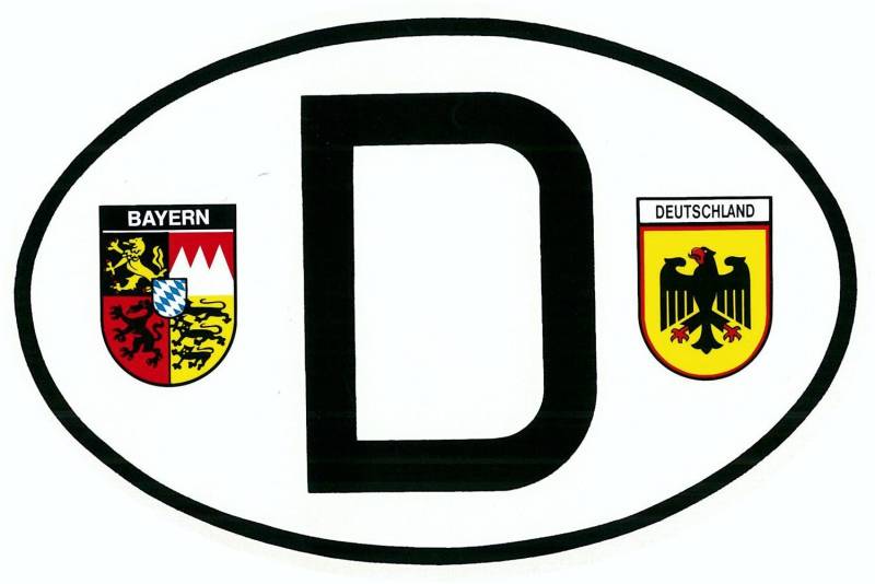 carstyling XXL Aufkleber D mit Wappen Bayern und Deutschland 110 x 165 mm von carstyling XXL