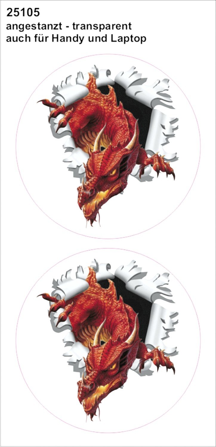 carstyling XXL Aufkleber Einschussloch 2er-Set 60 mm Motiv Drache carstyling XXL Aufkleber Einschussloch 2er-Set 60 mm Motiv Drache von carstyling XXL