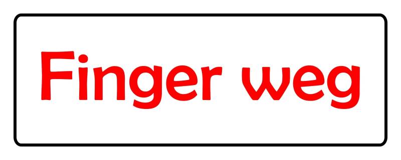 carstyling XXL Aufkleber Finger Weg 40 x 110 mm von carstyling XXL