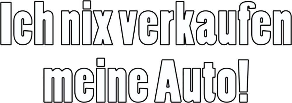 carstyling XXL Aufkleber Ich nix Auto! 40 x 105 mm von carstyling XXL