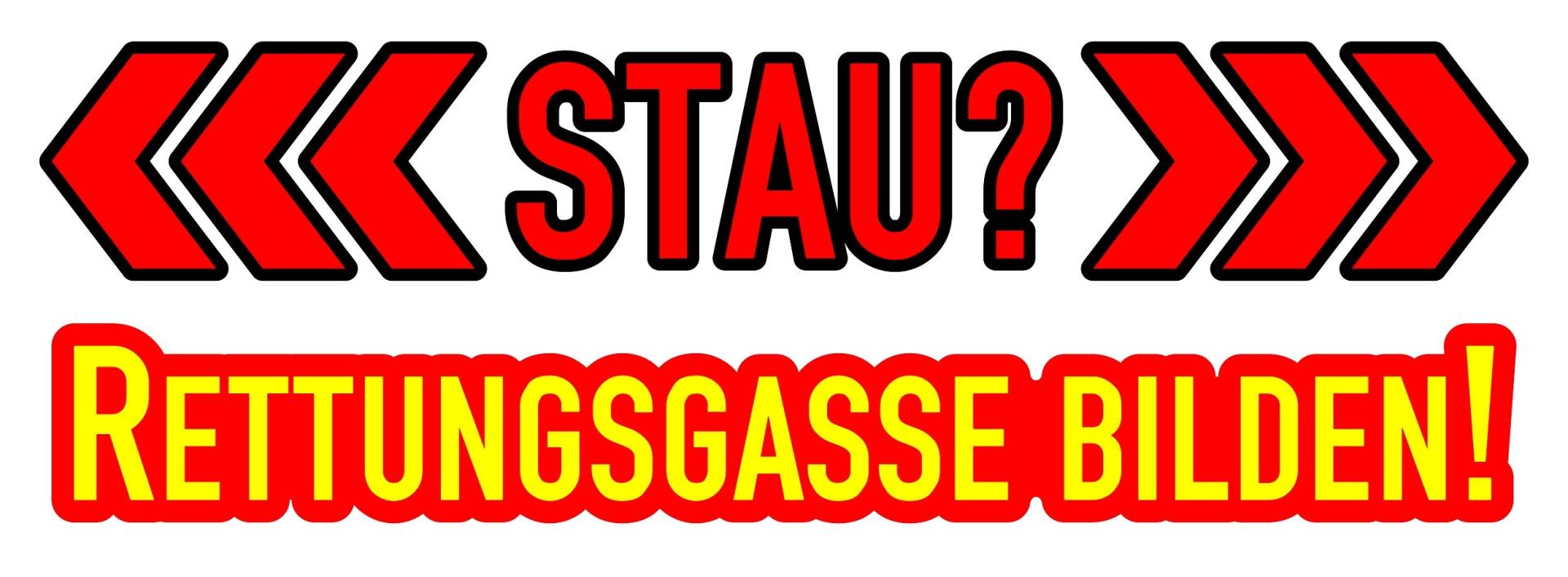 carstyling XXL Aufkleber Stau? Rettungsgasse bilden! 180 x 60 mm von carstyling XXL