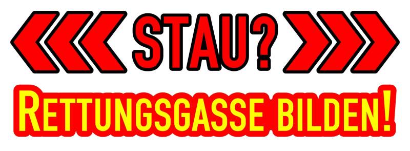 carstyling XXL Aufkleber Stau? Rettungsgasse bilden! 180 x 60 mm von carstyling XXL