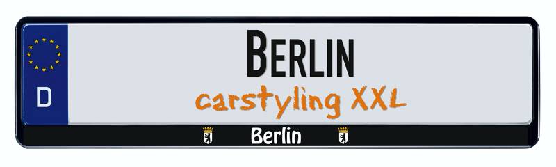 carstyling XXL Design Kennzeichenrahmen Bundesland Berlin 1 Stück von carstyling XXL