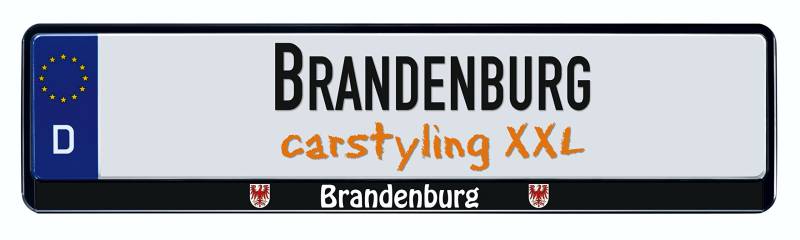 Design Kennzeichenrahmen Bundesland Brandenburg 1 Stück von carstyling XXL