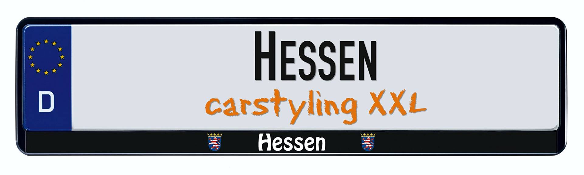 Design Kennzeichenrahmen Bundesland Hessen 1 Stück von carstyling XXL