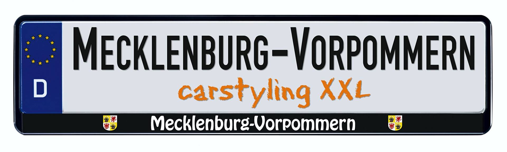 Design Kennzeichenrahmen Bundesland Mecklenburg-Vorpommern 1 Stück von carstyling XXL