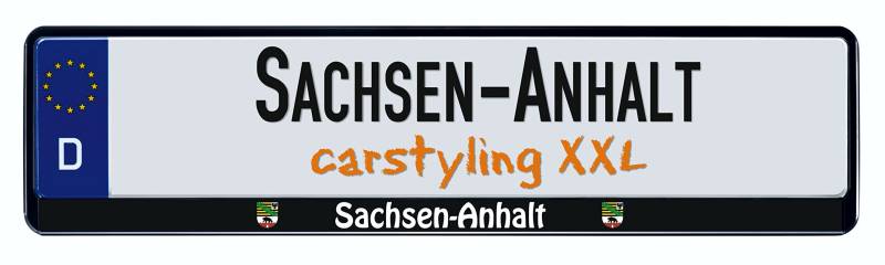carstyling XXL Design Kennzeichenrahmen Bundesland Sachsen-Anhalt 1 Stück von carstyling XXL