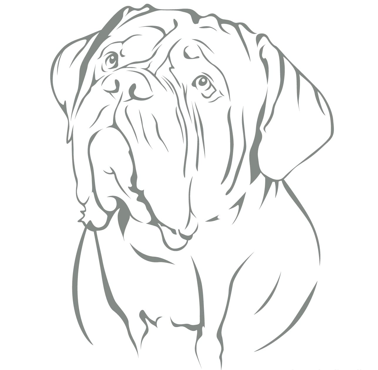 cartattoo4you® AK-00388 | Bordeaux DOGGE Kopf | Autoaufkleber Aufkleber Farbe Silber, in 24 Farben erhältlich, glänzend, 24 x 31 cm, Waschstrassenfest cartattoo4you® AK-00388 | Bordeaux DOGGE Kopf | Autoaufkleber Aufkleber Farbe Silber, in 24 Farben erhältlich, glänzend, 24 x 31 cm, Waschstrassenfest von cartattoo4you