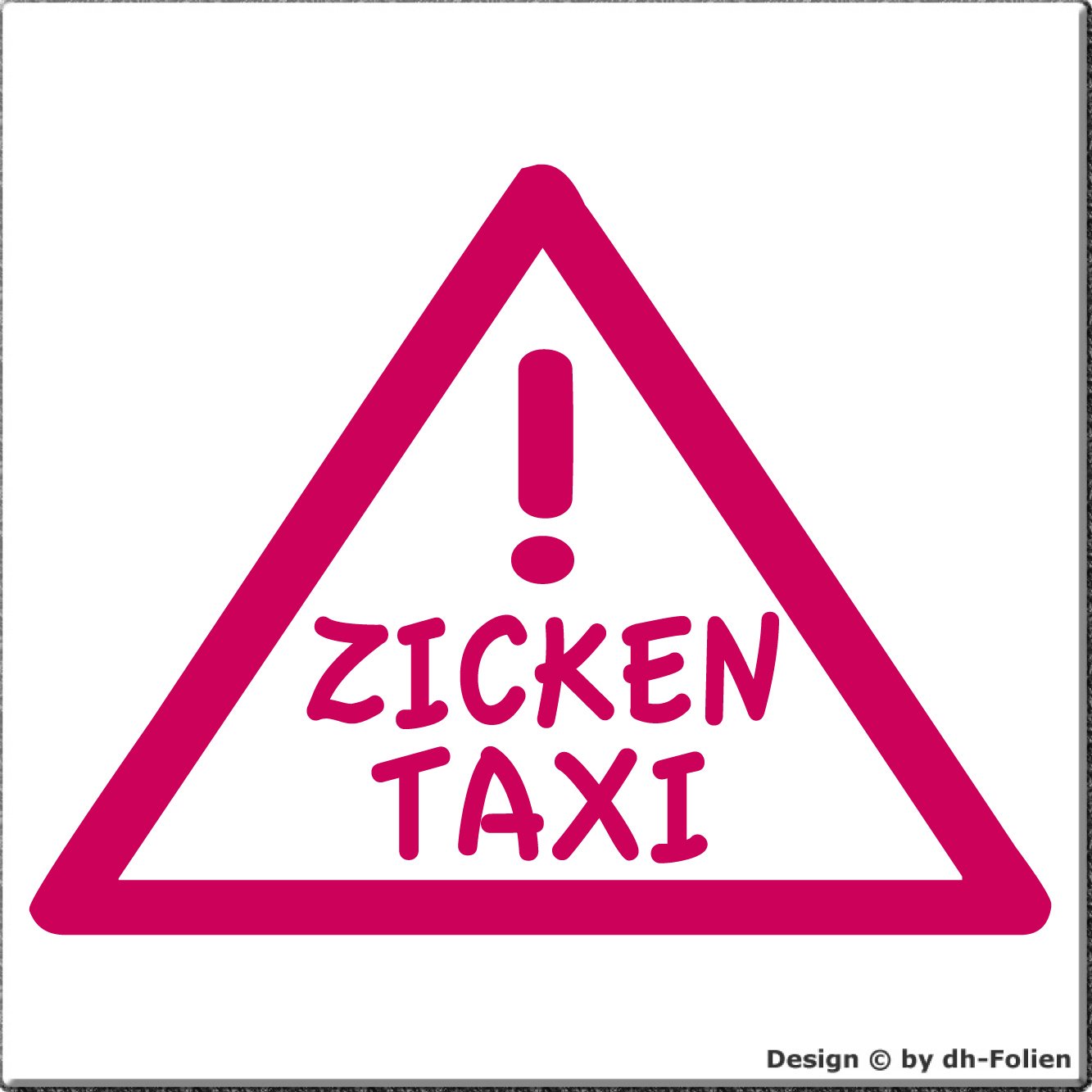 cartattoo4you AK-01011 | ZICKEN Taxi | K-Serie | Autoaufkleber Aufkleber Farbe pink/Magenta, in 24 Farben erhältlich, glänzend 13 x 10 cm von cartattoo4you