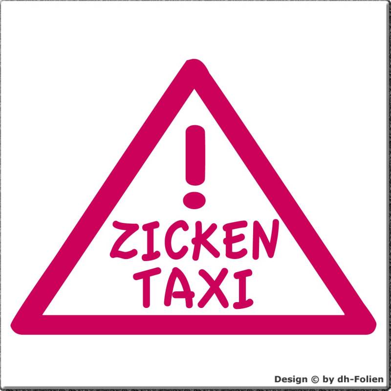 cartattoo4you AK-01011 | ZICKEN Taxi | K-Serie | Autoaufkleber Aufkleber Farbe pink/Magenta, in 24 Farben erhältlich, glänzend 13 x 10 cm von cartattoo4you