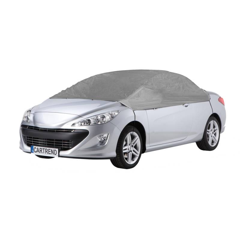 CARTREND Auto Halbgarage Reflex XL, schnelle Montage durch elastische Bänder, Winter- und sommerfest, Wasserabweisende Oberfläche, UV-beständiges Polyester, waschbare Abdeckplane, Größe XL von cartrend
