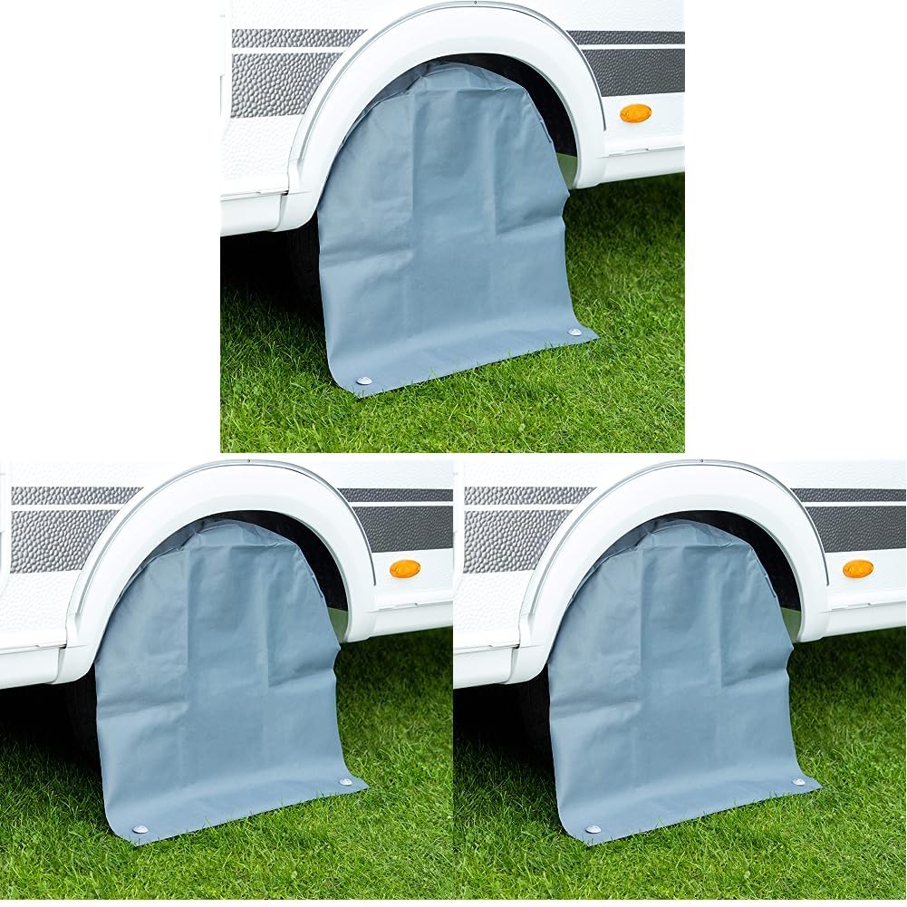 Cartrend 10685 Caravan Radschutzhülle XL Radschutz Reifenabdeckung Reifentasche Schutzhülle wasserdicht, für 15 bis 17 Zoll Reifengröße (Packung mit 3) von cartrend