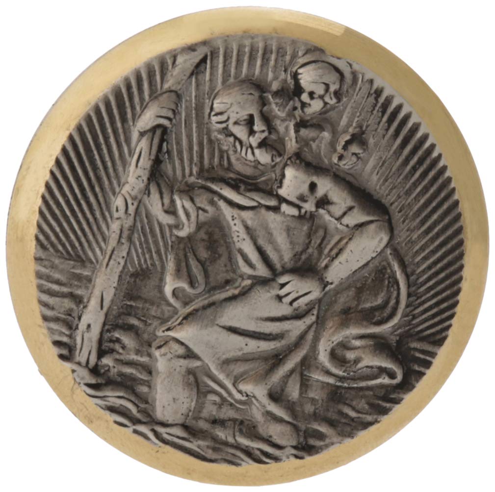 Cartrend 60152 St. Christophorus Plakette, feinversilbert mit Filigran-Diamantschliff von cartrend