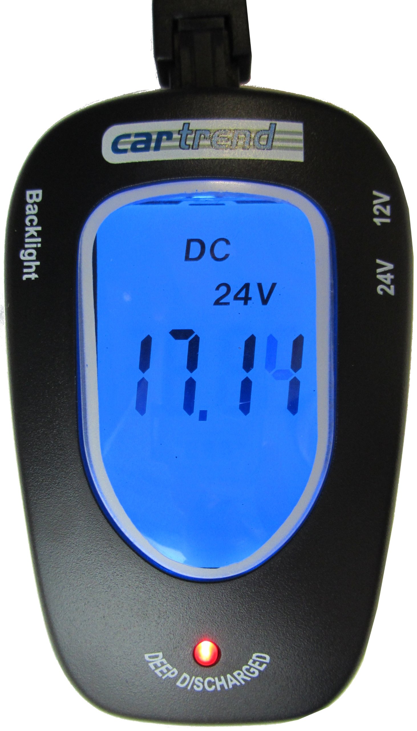 Cartrend 80127 Batterie Tester 12 Volt/24 Volt, mit LCD Anzeige blau beleuchtet Cartrend 80127 Batterie Tester 12 Volt/24 Volt, mit LCD Anzeige blau beleuchtet von cartrend