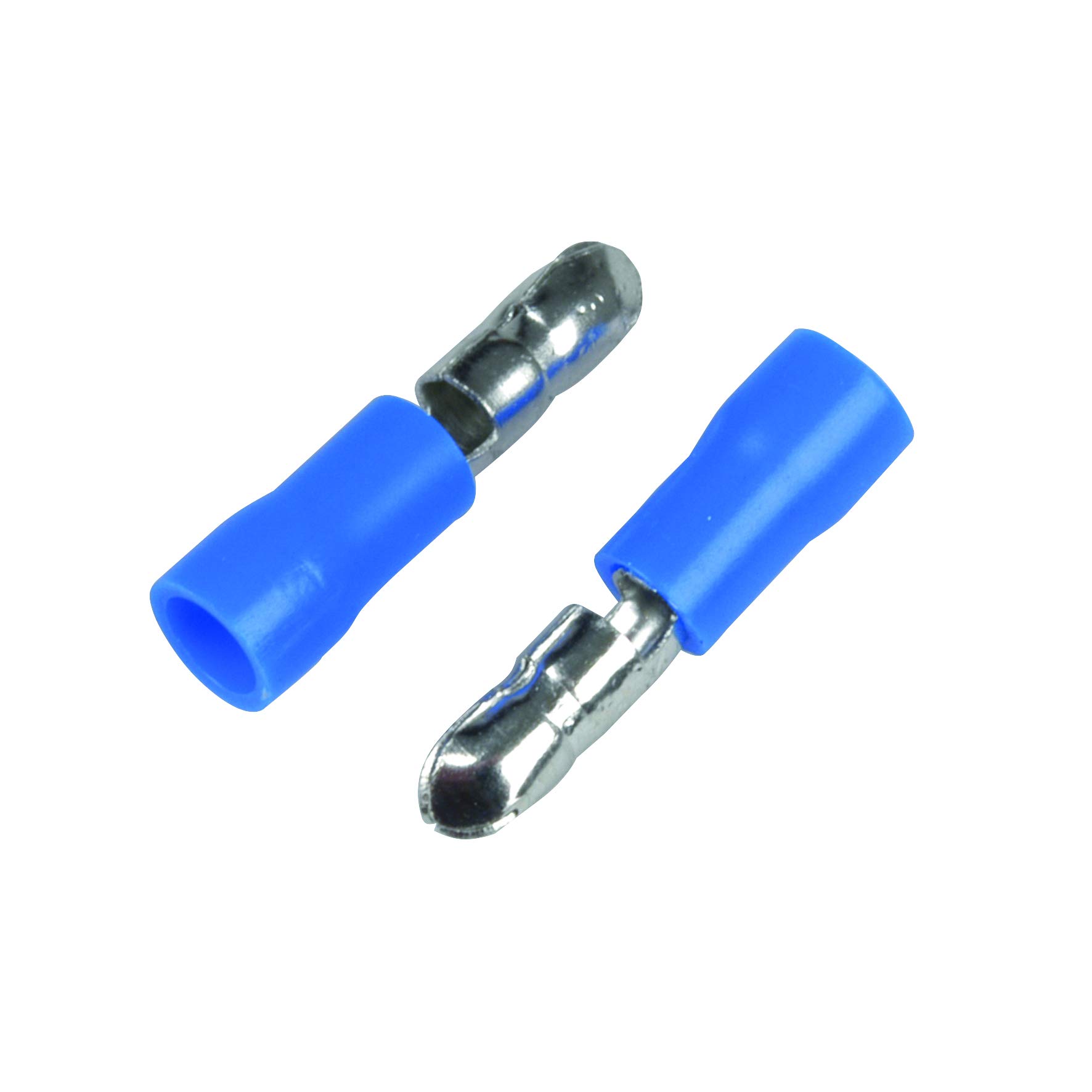 Cartrend 10482 Rundstecker Rundsteckhülsen blau Kabelschuhe Quetschverbinder isoliert für 1,5-2,5mm², 20 Stück von cartrend