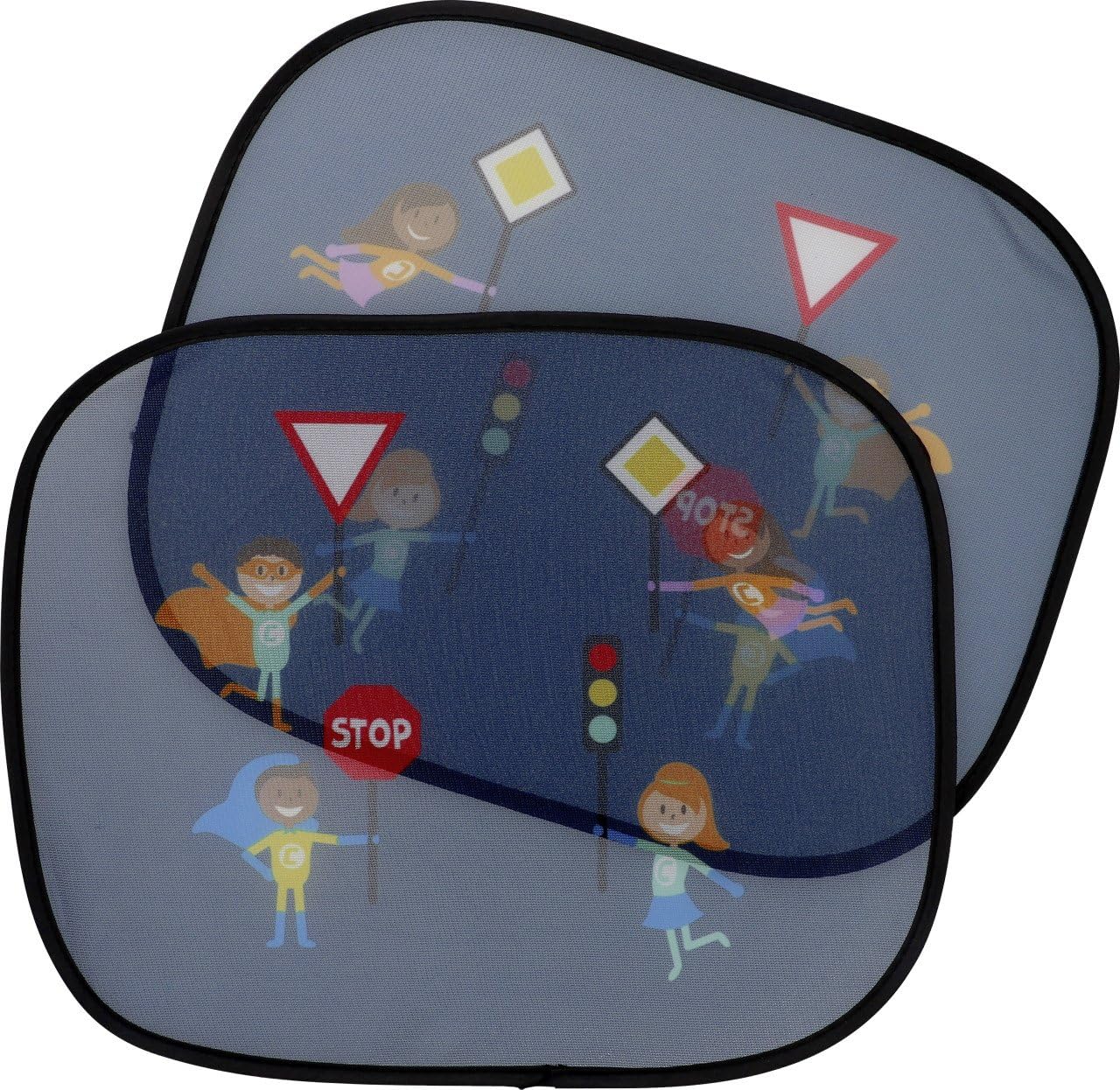 cartrend Auto-Sonnenschutz HERO, schützt vor Hitze und UV-Strahlen, mit Saugnapf, buntes Design für Kinder, 2er Set, blau cartrend Auto-Sonnenschutz HERO, schützt vor Hitze und UV-Strahlen, mit Saugnapf, buntes Design für Kinder, 2er Set, blau von cartrend