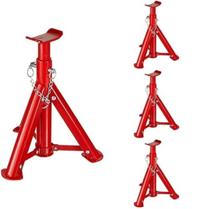 cartrend 50290 Unterstellbock, 2 Tonnen Traglast, höhenverstellbar von 276 mm bis 363 mm, mit TÜV/GS, 4er Packung von cartrend
