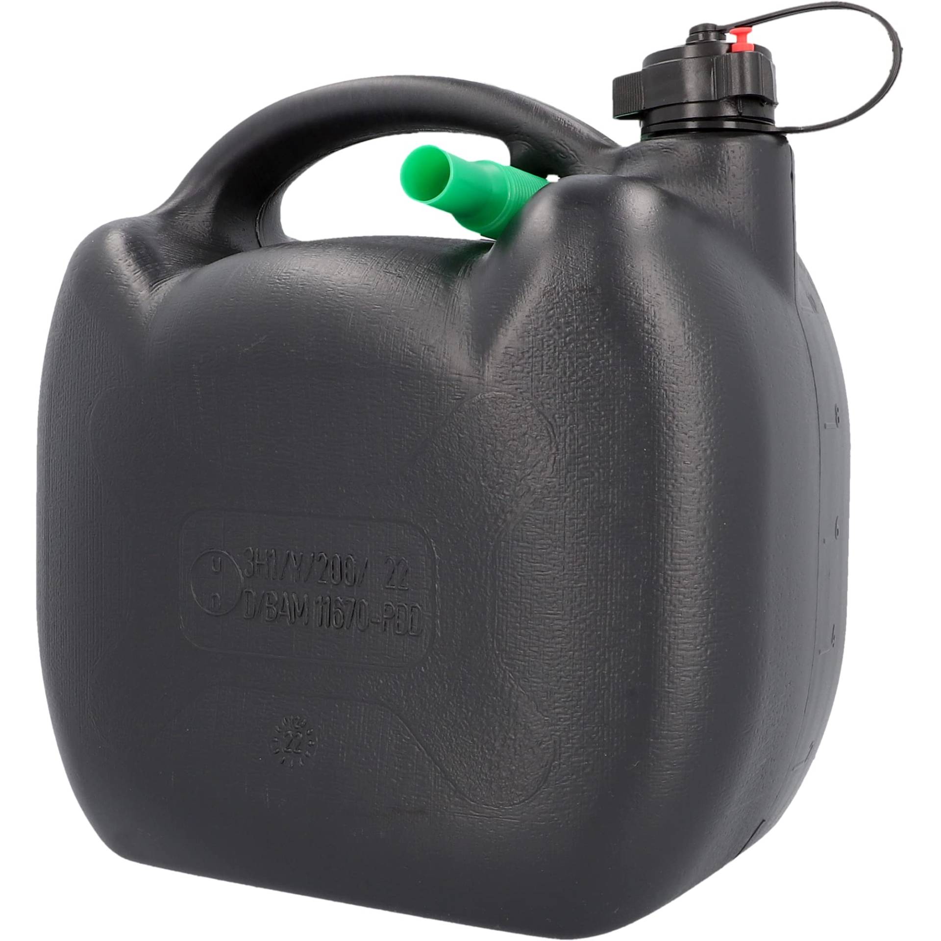 Benzinkanister, Kraftstoffkanister für Treibstoff aller Art, mit UN Zulassung, inklusive Ausgießer, Kunststoff, schwarz, 10L Benzinkanister, Kraftstoffkanister für Treibstoff aller Art, mit UN Zulassung, inklusive Ausgießer, Kunststoff, schwarz, 10L von cartrend