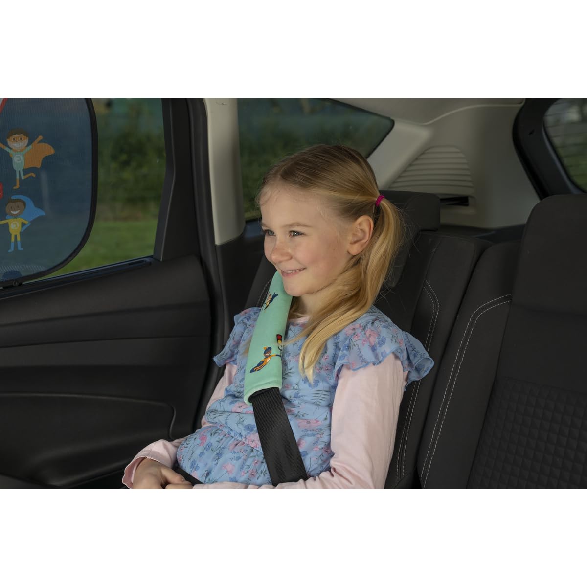 cartrend Gurtpolster-Set HERO, mit angenehmem Stoff, buntes Design für Kinder, einfache Montage, flexible Positionierung, 2 Stück, mint cartrend Gurtpolster-Set HERO, mit angenehmem Stoff, buntes Design für Kinder, einfache Montage, flexible Positionierung, 2 Stück, mint von cartrend