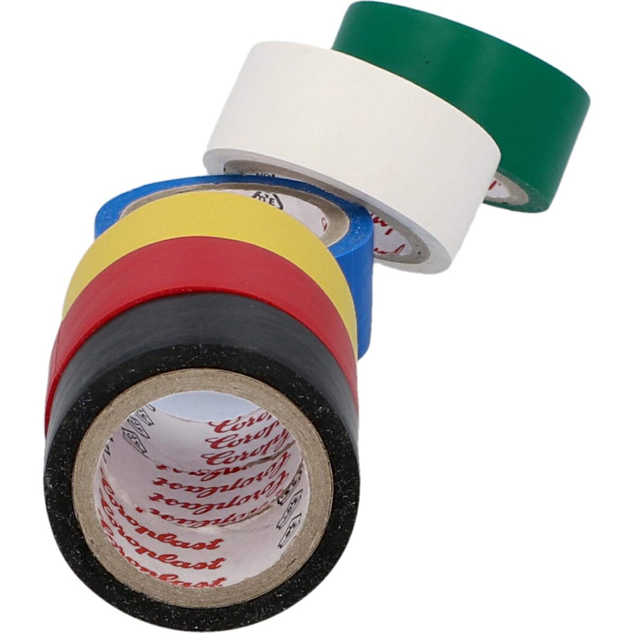 cartrend Isolierbänder Elektriker Klebeband Farbigen PVC Band Wasserdicht Elektrisches Isolierband 6 Stück, 3,3 m x 19 mm, Gemischt cartrend Isolierbänder Elektriker Klebeband Farbigen PVC Band Wasserdicht Elektrisches Isolierband 6 Stück, 3,3 m x 19 mm, Gemischt von cartrend