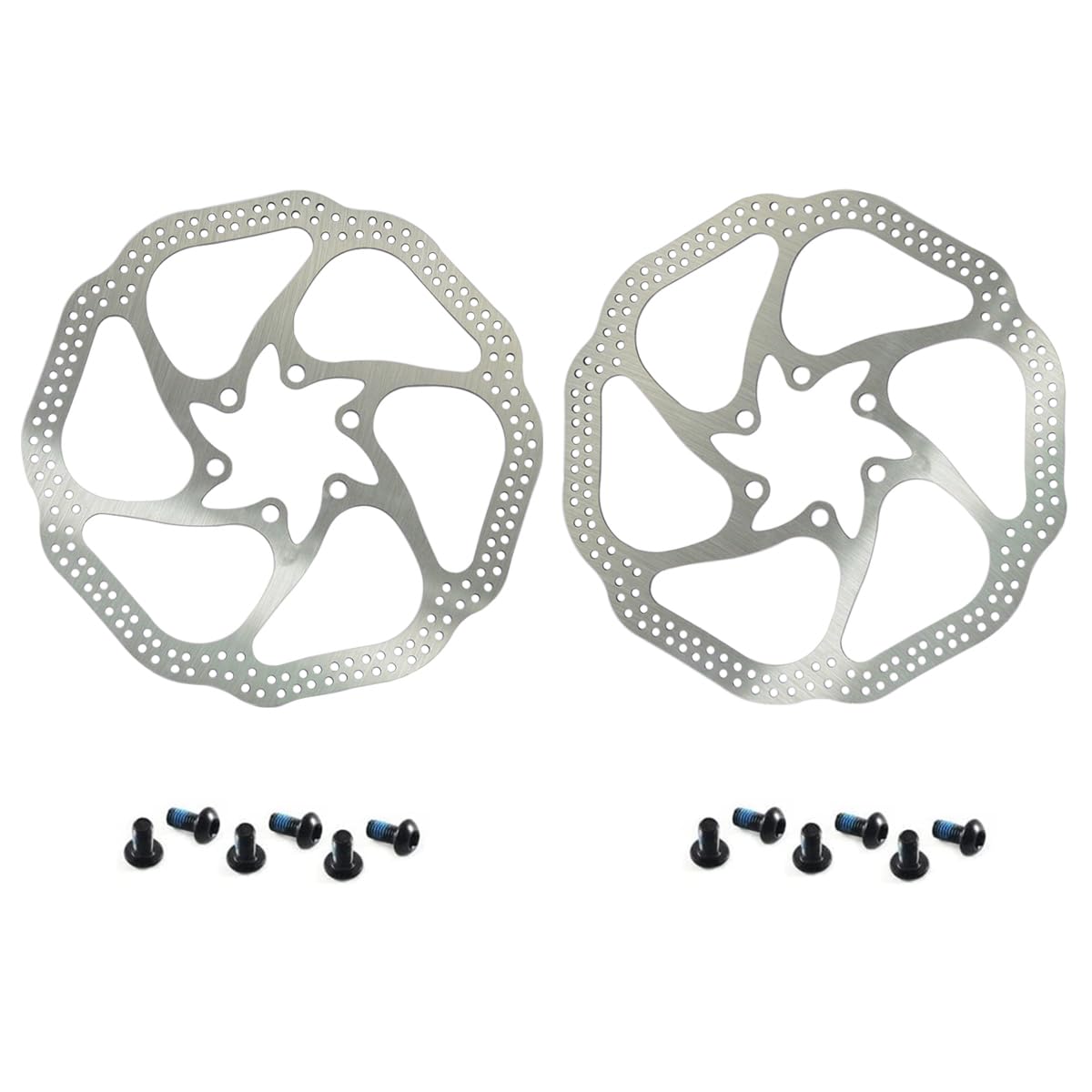 Catazer Fahrrad-Scheibenbremsrotoren, Edelstahl, HS1160 mm/180 mm, mit 6 Schrauben, 2 Stück, für Rennrad, MTB, Fahrrad Catazer Fahrrad-Scheibenbremsrotoren, Edelstahl, HS1160 mm/180 mm, mit 6 Schrauben, 2 Stück, für Rennrad, MTB, Fahrrad von catazer