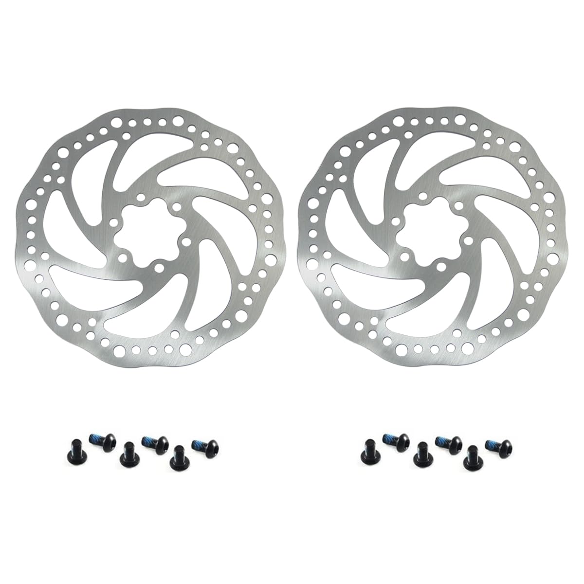 Catazer Fahrradbremsrotoren, 140 mm, 160 mm, 180 mm, Fahrrad-Scheibenbrems-Rotor mit 12 Schrauben für Radfahren, 2 Stück Catazer Fahrradbremsrotoren, 140 mm, 160 mm, 180 mm, Fahrrad-Scheibenbrems-Rotor mit 12 Schrauben für Radfahren, 2 Stück von catazer