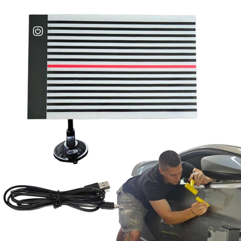 Dent Finder, Panel Striped Light Board, Steel Dent Remover Tool for Car Body Repair, Automotive Reflection Lighting with Three-Speed Adjustment for Car Dents Removal, 1 Piece von ccuzs