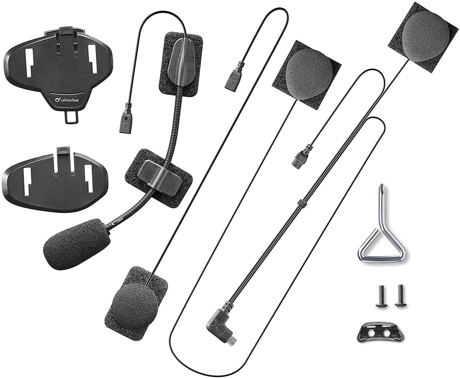 Cellularline MICINTERPHOMINIUSB Audio-Set mit 2 Mikrofonen für Headset Interphone Sport/Tour/Urban Cellularline MICINTERPHOMINIUSB Audio-Set mit 2 Mikrofonen für Headset Interphone Sport/Tour/Urban von cellularline