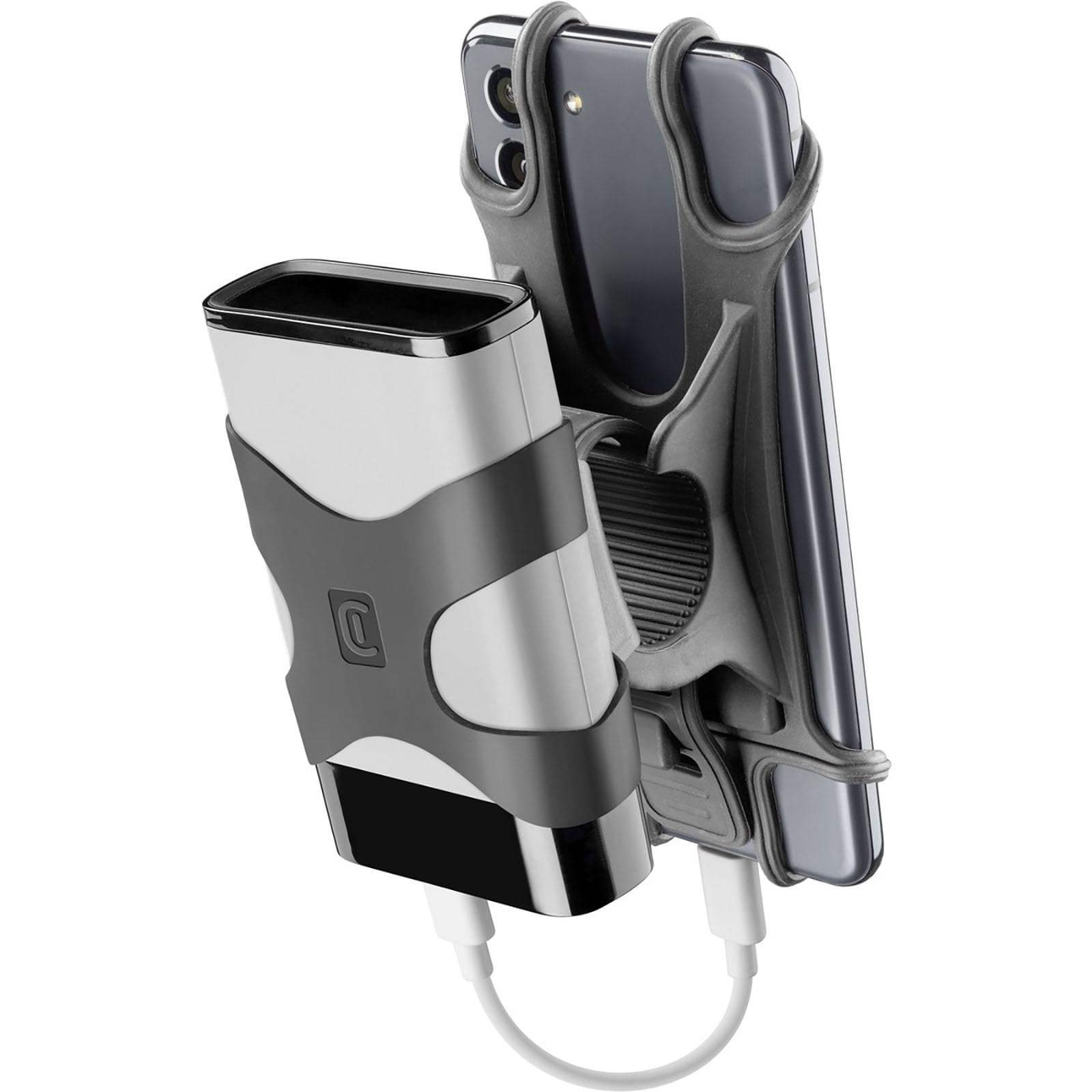 cellularline | Rider Power Bank | Halterung mit integriertem Band zum Befestigen der Powerbank am Lenker - Powerbank-Gurt bis zu 13X17 cm - Für Smartphones bis zu 6,7 Zoll - Schwarz cellularline | Rider Power Bank | Halterung mit integriertem Band zum Befestigen der Powerbank am Lenker - Powerbank-Gurt bis zu 13X17 cm - Für Smartphones bis zu 6,7 Zoll - Schwarz von cellularline