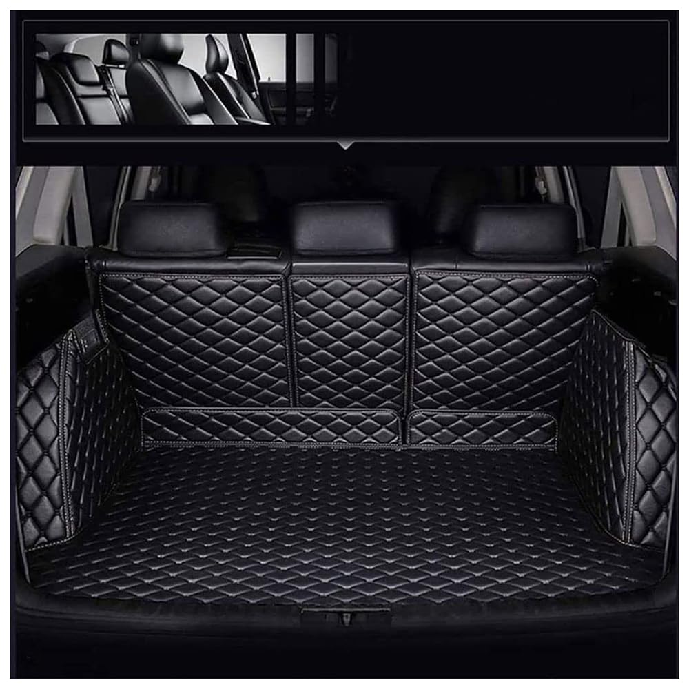 Auto Leder Kofferraummatte, für Jaguar E-PACE 2017-2023 Vollabdeckung Kofferraumwannen rutschfest Kofferraum Schutzmatte Zubehör,A von cenrf
