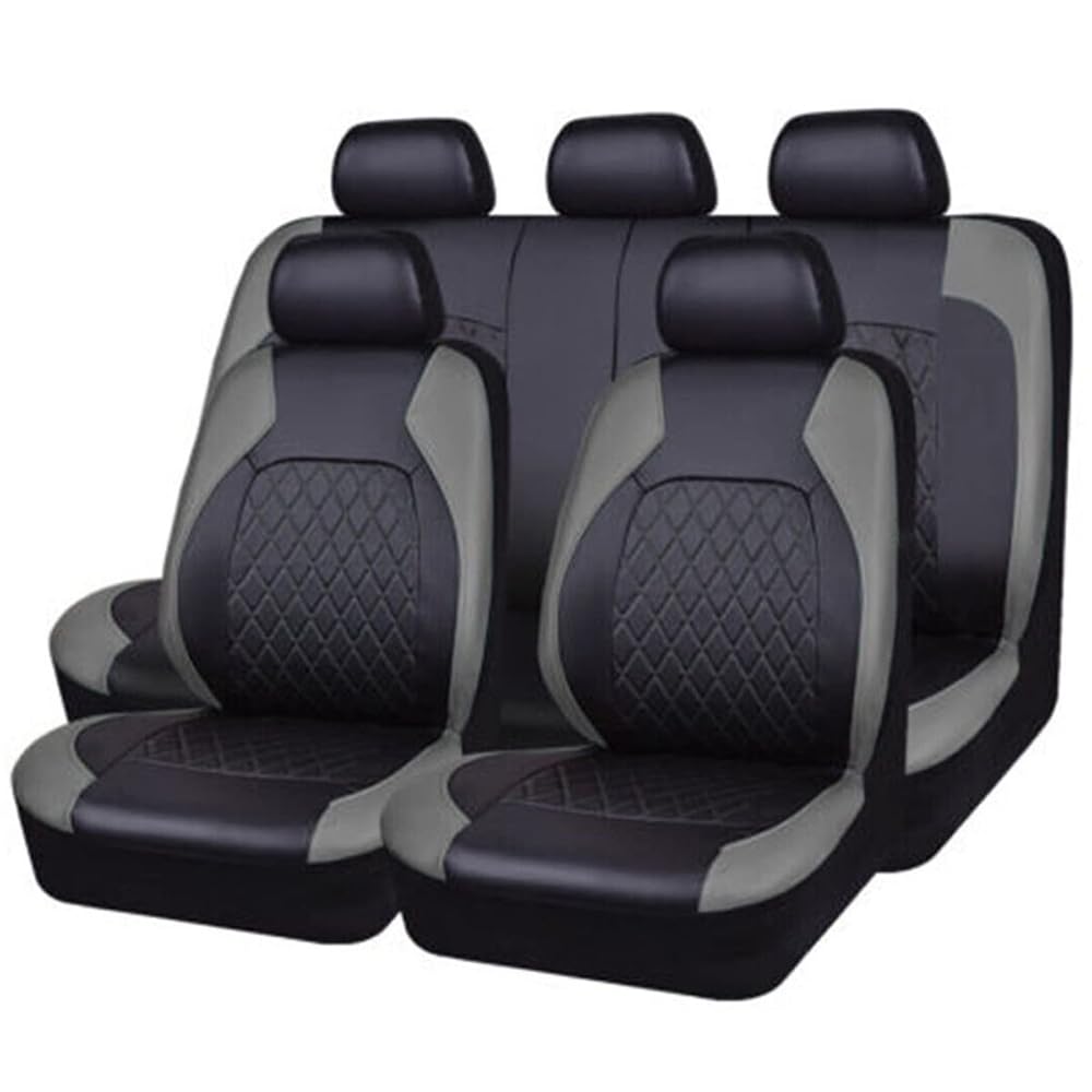 cenrf Sitzbezüge Auto Set, für Audi Q5 8R 2008 2009 2010 2011 2012 2013 2014 2015 2016 2017 5 Sitzer Schonbezüge Autositz 9 PCS Leder Autositzbezüge Sitzauflag,B von cenrf