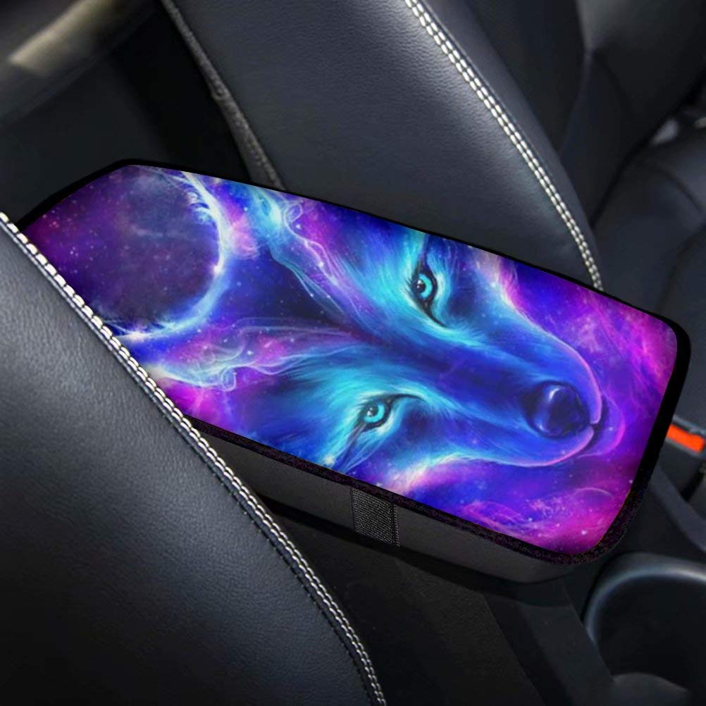 Chaqlin Galaxy Wolf Pattern Auto Mittelkonsolenabdeckung Armlehnenpolster Universal Fit Soft Comfort Fahrzeug SUV, LKW, Auto Mittelsitz Box Cover Schutz Chaqlin Galaxy Wolf Pattern Auto Mittelkonsolenabdeckung Armlehnenpolster Universal Fit Soft Comfort Fahrzeug SUV, LKW, Auto Mittelsitz Box Cover Schutz von chaqlin