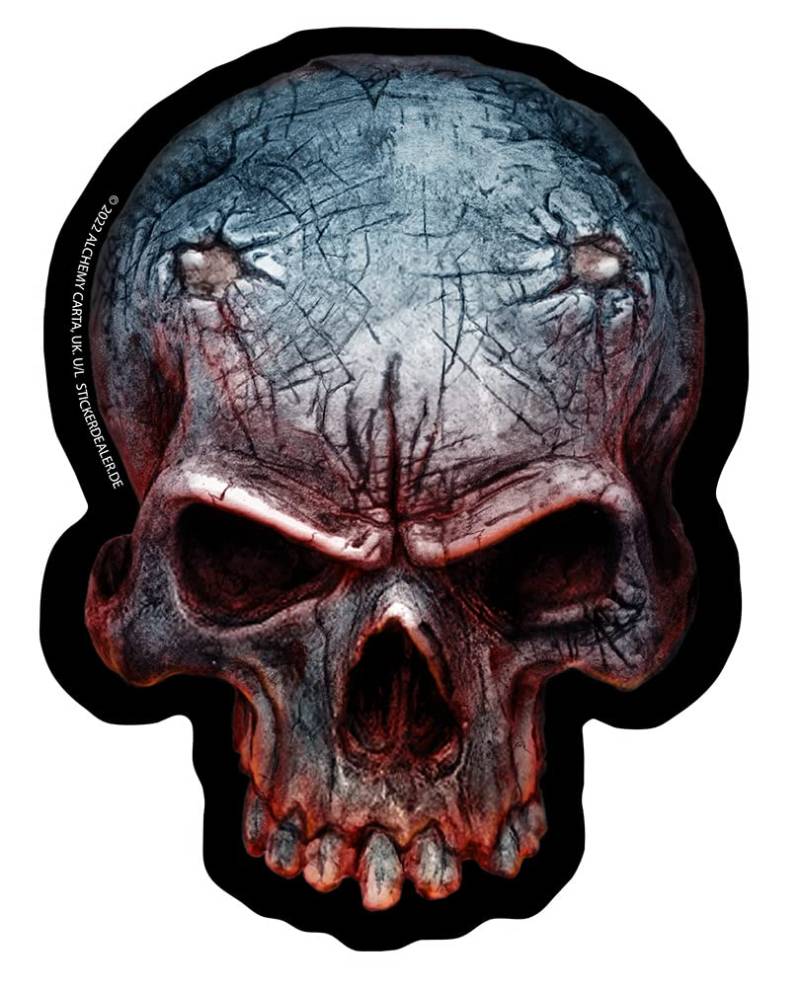 Aufkleber Devil Skull Schädel Sticker Fantasy Gothic ca. 12x9 cm von chemstickattack