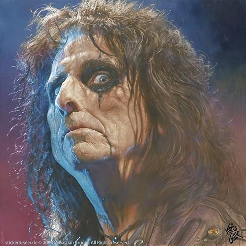 Aufkleber Sticker Alice Cooper by Sebastian Krüger ca. 10x10 cm von chemstickattack
