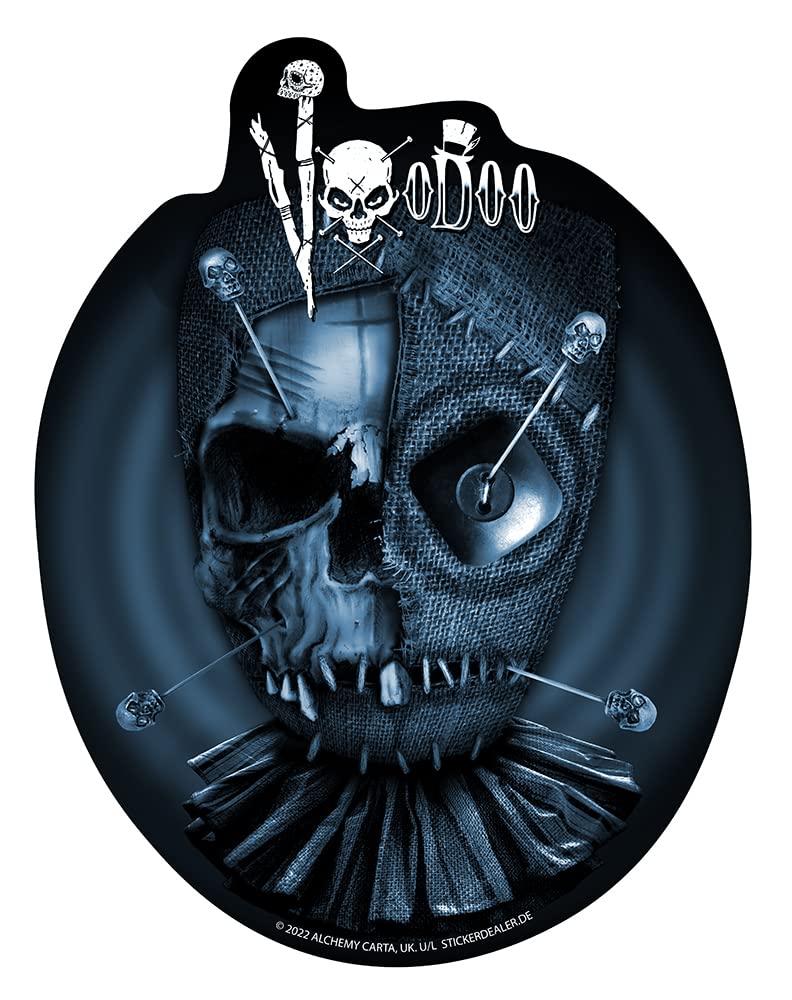 Aufkleber Voodoo Skull Schädel Sticker Fantasy Gothic ca. 12x9 cm von chemstickattack
