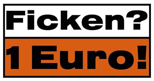 Fun Aufkleber Ficken? 1 Euro! 2 Stück ca. 7x3 cm Lustige Sticker von chemstickattack