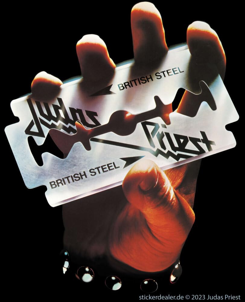 chemstickattack Judas Priest Aufkleber British Steel Musik Heavy Metal Sticker ca. 12x10 cm von chemstickattack