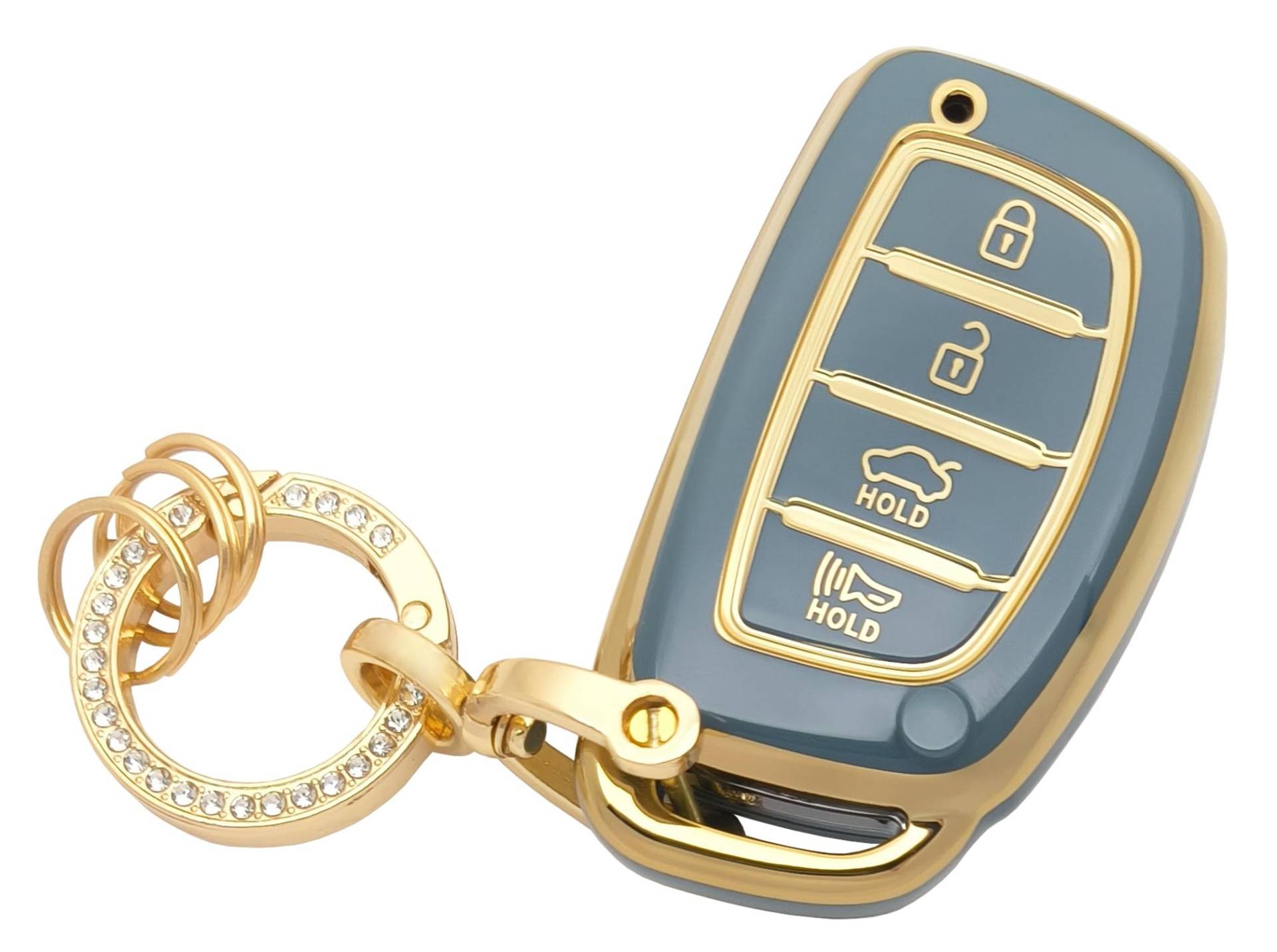 TPU-Schutzhülle für Schlüsselanhänger, passend für Hyundai Tucson Sonata Elantra Elantra GT Ioniq Keyless Entry Schlüsselanhänger (blau) von chyoekey