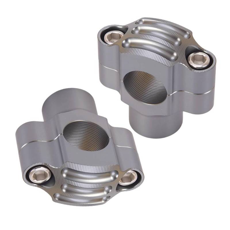 ciciTree 1 Paar Titanium Farbe Motorrad 22mm 7/8'' Handlebar Risers Handle Fat Bar Mount Clamp Adapter von ciciTree