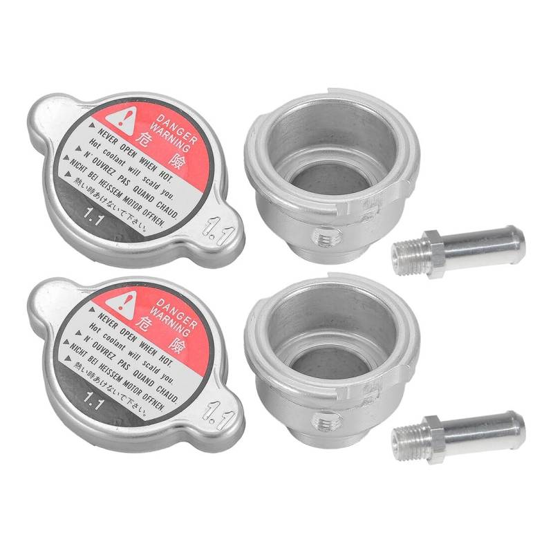ciciTree 2 Stück Universal Auto 1-1/4" ID Schweißen auf Aluminium-Legierung Einfüllstutzen mit 1,1 bar Kappe von ciciTree