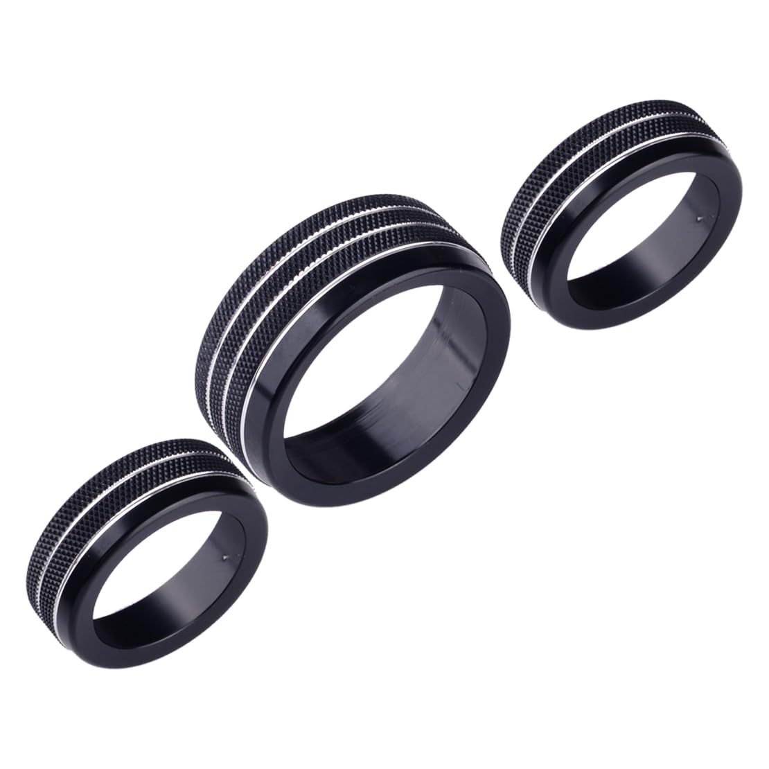 ciciTree 3 Stück Schwarzes Aluminium Mittelkonsole AC Klima Radio Lautstärkeschalter Knopf Drehknopf Ringabdeckung Passend für Jeep Grand Cherokee 2014-2021 ciciTree 3 Stück Schwarzes Aluminium Mittelkonsole AC Klima Radio Lautstärkeschalter Knopf Drehknopf Ringabdeckung Passend für Jeep Grand Cherokee 2014-2021 von ciciTree