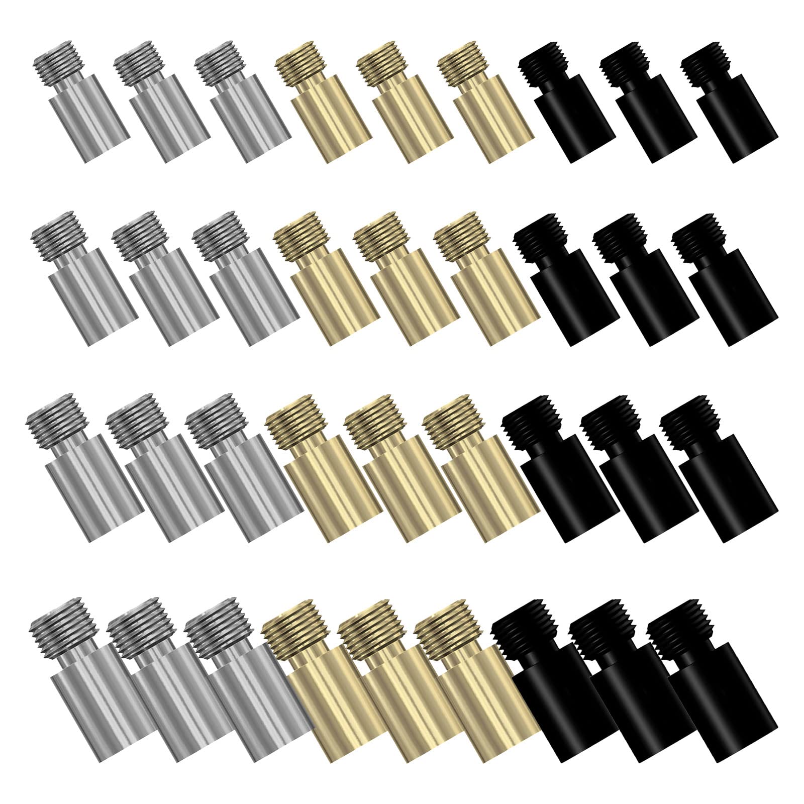 cimsfcor 36 Stück Dart-Gewichtseinsteller, Kupfer-Dartgewichts-Akzentuatoren, 1,5 g/2 g/2,5 g/3 g, 2BA-Gewinde, Messing-Dartgewichte für Dart-Einsteller, Zubehör von cimsfcor