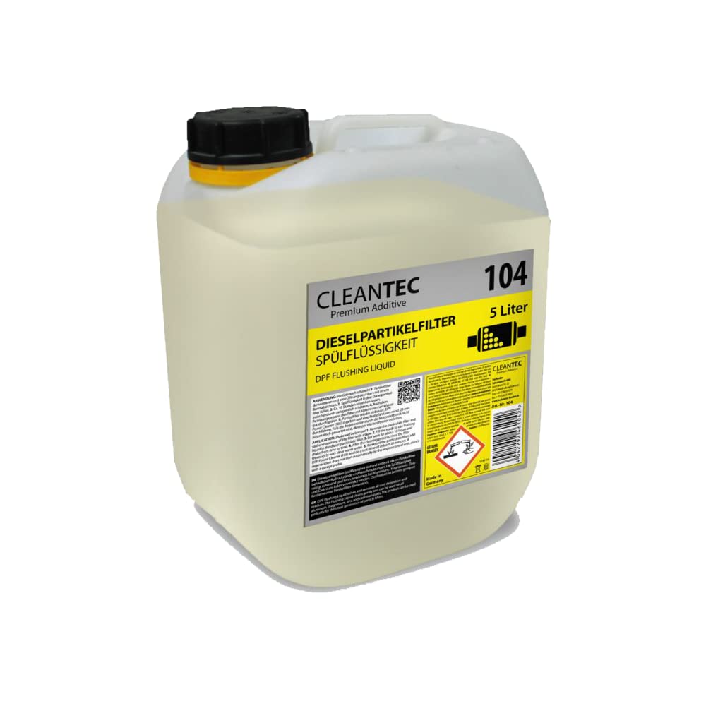 CleanTEC 104 Dieselpartikelfilter Spühlflüssigkeit 5 Liter zur kostengünstigen Reinigung des DPF von cms CleanTEC GmbH